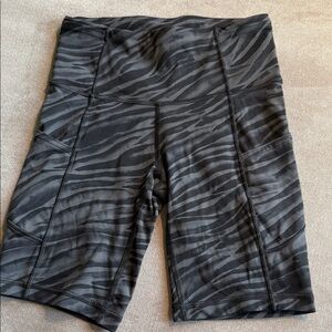 lululemon athletica Black Zebra Print Athletic Shorts
